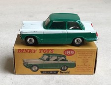 DINKY Original No.189 - TRIUMPH HERALD (Green/White) + ORIGINAL Box (1959-1964)
