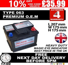 CAR BATTERY 063 12V HEAVY DUTY