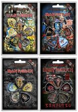 official IRON MAIDEN PLECTRUM SET - ALBUM DESIGNS / EDDIE FACES LOGO / SENJUTSU 