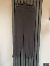 New Ex Chain Store dark grey straight leg smart trousers size 8 long tall