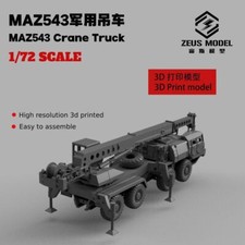 1/72/87 Russian MAZ-543 Crane Truck Unpainted Resin Model Kits 3D Printed 