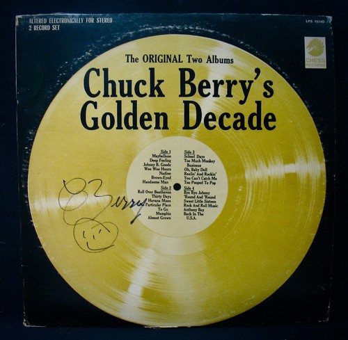 Chuck berry signed golden - chuck, berry~signed
