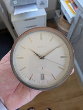 Vintage Tiffany and Co Desk Clock - Stainless Steel - Concord - Electric Winding