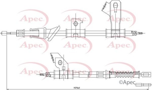 Apec rear right brake cable - apec,