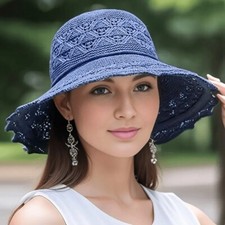Ladies Foldable Sun Cap Beach