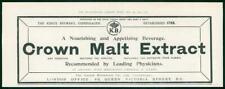 1901 Antique Print  Advertisements  - CROWN MALT EXTRACT Beverage United (26)