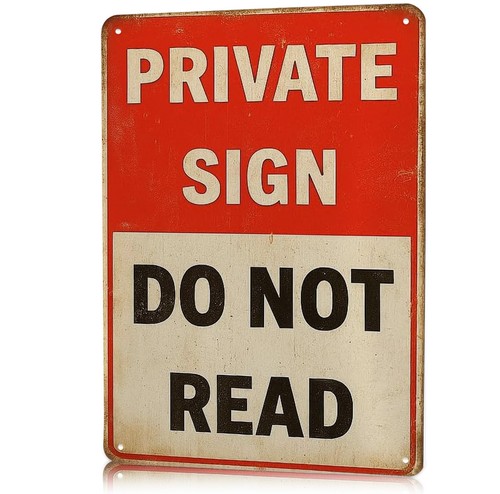 Funny vintage metal sign man - metal,