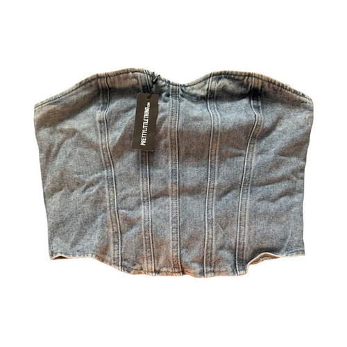 Prettylittlething blue denim - blue,