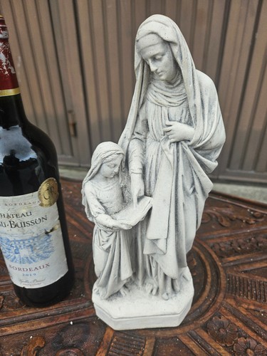 Vintage 1950s stoneware saint - vintage,