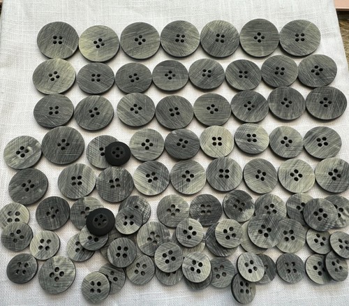 Grey buttons job lot mixed - grey,