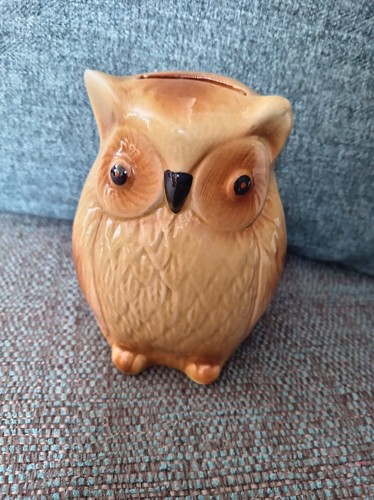 Vintage ceramic owl money - vintage,