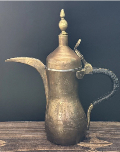 Vintage brass arabic dallah - brass,