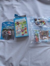 Playmobil 6311 BBQ Chef+dice game, open but  unused & Policeman + speed gun New