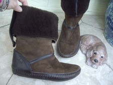 SHOFOLK BROWN SHEEPSKIN BOOTS