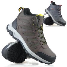 Mens Walking Hiking Memory Foam Lace Up Casual Ankle Boots Trainers Shoes Size