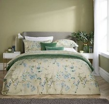 CHRISTY England Botanica Olive 100% Cotton 230 TC Botanical Duvet Set NEW