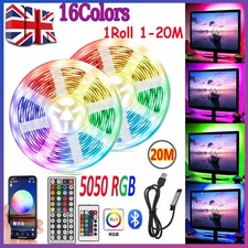 LED Strip Lights USB 1-20m 5050 RGB Colour Changing Tape for kitchen Cabinet, TV