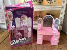 Vintage Barbie 1991 Pink Magic VANITY Doll Furniture Missing Stool Mattel Boxed