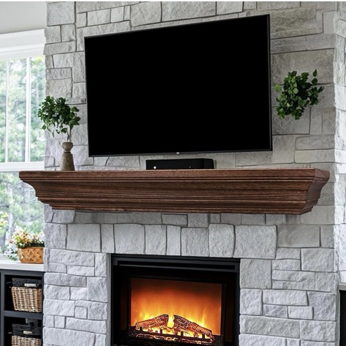 60in wood floating mantelpiece - 60in,