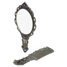  Personal Makeup Mirrors Hand Held Old Fashioned Vintage with Handle