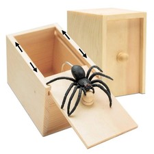 Funny Wooden Spider Prank Box