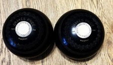 2 DRAKES PRIDE SIZE 2-6 CROWN GREEN BOWLS 2 FULL BIAS WHITE DISCS THISTLE LOGOS