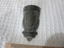 RUDGE NOTTINGHAM ENGLAND BICYCLE HEAD BADGE HEAD TUBE VINTAGE (MARKED)  ( # 42)