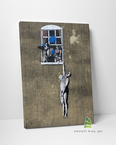Banksy hung lover man - lover, graffiti
