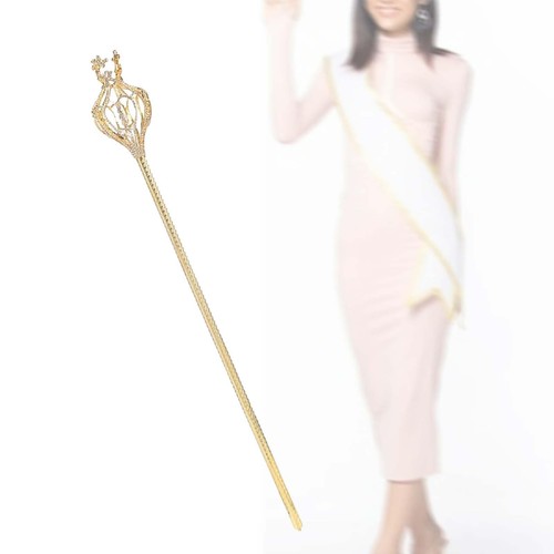 Golden rhinestone scepter - golden,