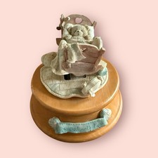Cherished Teddies Baby “Cradled With Love”Music Box Plays “Brahms’ Lullaby”1991