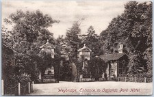 Antique Postcard Entrance Oatlands Park Hotel Weybridge England