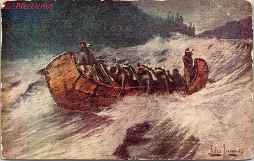 The war canoe postcard john - war,