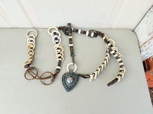 Vintage leather celluloid - leather,