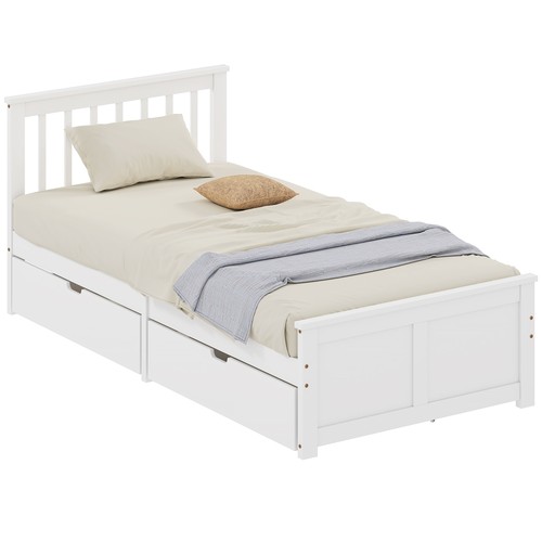 Homcom storage bed with - homcom, 2