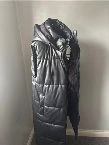 Pull bear black faux - pull&bear, leather