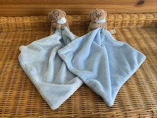 George Asda BLUE Teddy Bear Comforters Blankets X2