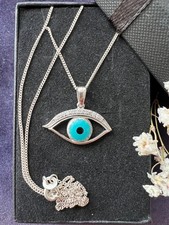 sterling silver blue Evil Eye