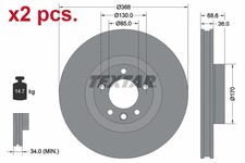 X2 PCS FRONT BRAKE DISC ROTOS