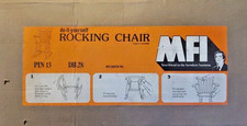 Vintage 1980s Unopened Box MFI Self Assembly Wooden Rocking Chair