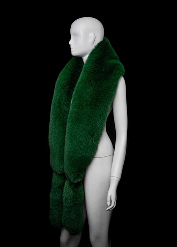 Emerald green fox fur women - fox, women's