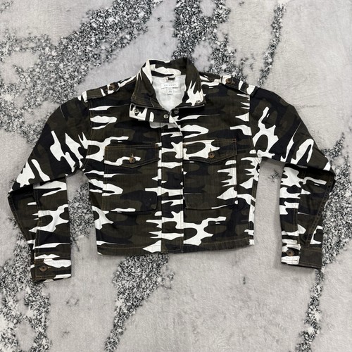 Topshop cropped camo jacket - cropped,
