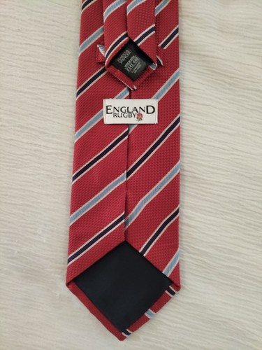 Red england rugby silk tie - rugby,