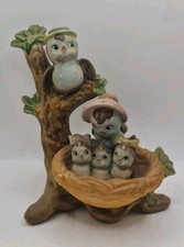 Owls Family Nest And Chick's 