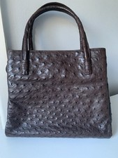Brown Ostrich Leather Handbag