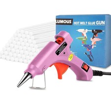 Mini Glue Gun Hot Melt Electric with 50 Adhesive Glue Sticks DIY Hobby Craft UK