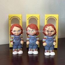 3Pcs Bride of Chucky Figure Model Child's Play Statue Halloween Decor Toy Kit