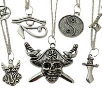 SILVER NECKLACE CELESTIAL GOTHIC LOVE Charm Pendant Gift + Bag * Huge Choice *