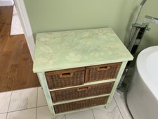 Piers Wicker Drawers Cabinet Chest Bathroom Storage Wooden Basket