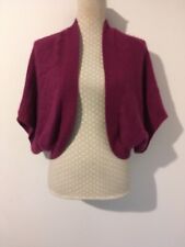butterfly by matthew williamson dark pink angora blend shrug cardigan size 14/16