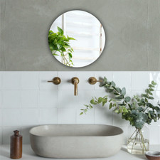 Bathroom Acrylic Wall Mirror Round Circle Strong Lightweight Sharp Reflection.